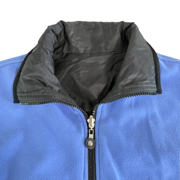 Coaco New York Jackets & Blazers - COACO NEW YORK Reversible Fleece & Silk Vest Womens Size S Blue Black